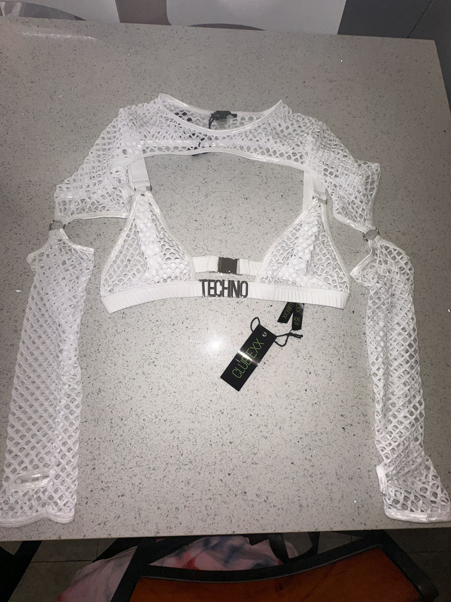 Dolls Kill Club Exx Techno Fishnet Rave Set
