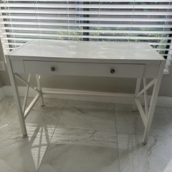 White Desk With Drawer