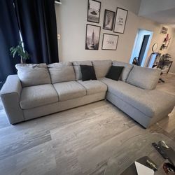 Light Grey Sectional For Sale