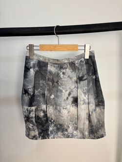 Top Shop Tie-Dye Mini Skirt Gray Tones