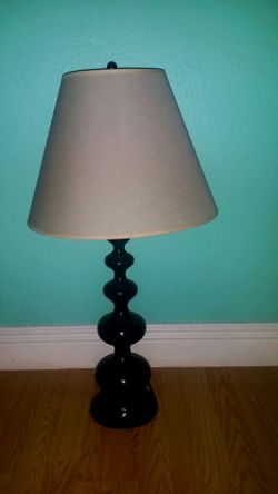 Tall black lamp...very heavy. ..great condition!