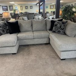 Megginson Storm 2-Piece RAF Sectional (Couch Sofa Loveseat Options 