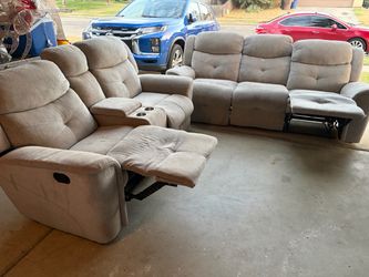 Reclining Sofa and Loveseat Set