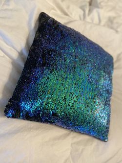 Blue green pillow