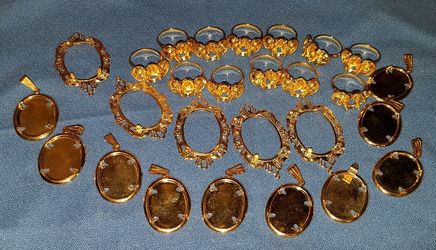 GOLD Toned Costume Jewelry Blanks