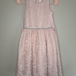 🌸 Girls Pink Lace Dress – Size 10 (Biscotti Collection) 