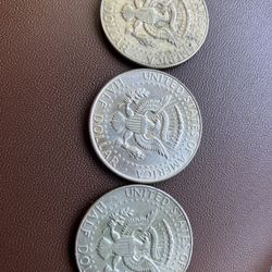 3 X Kennedy Half Dollars 