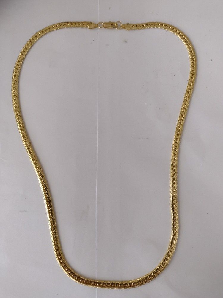 24" Gold Plated Lobster Clasp Necklace