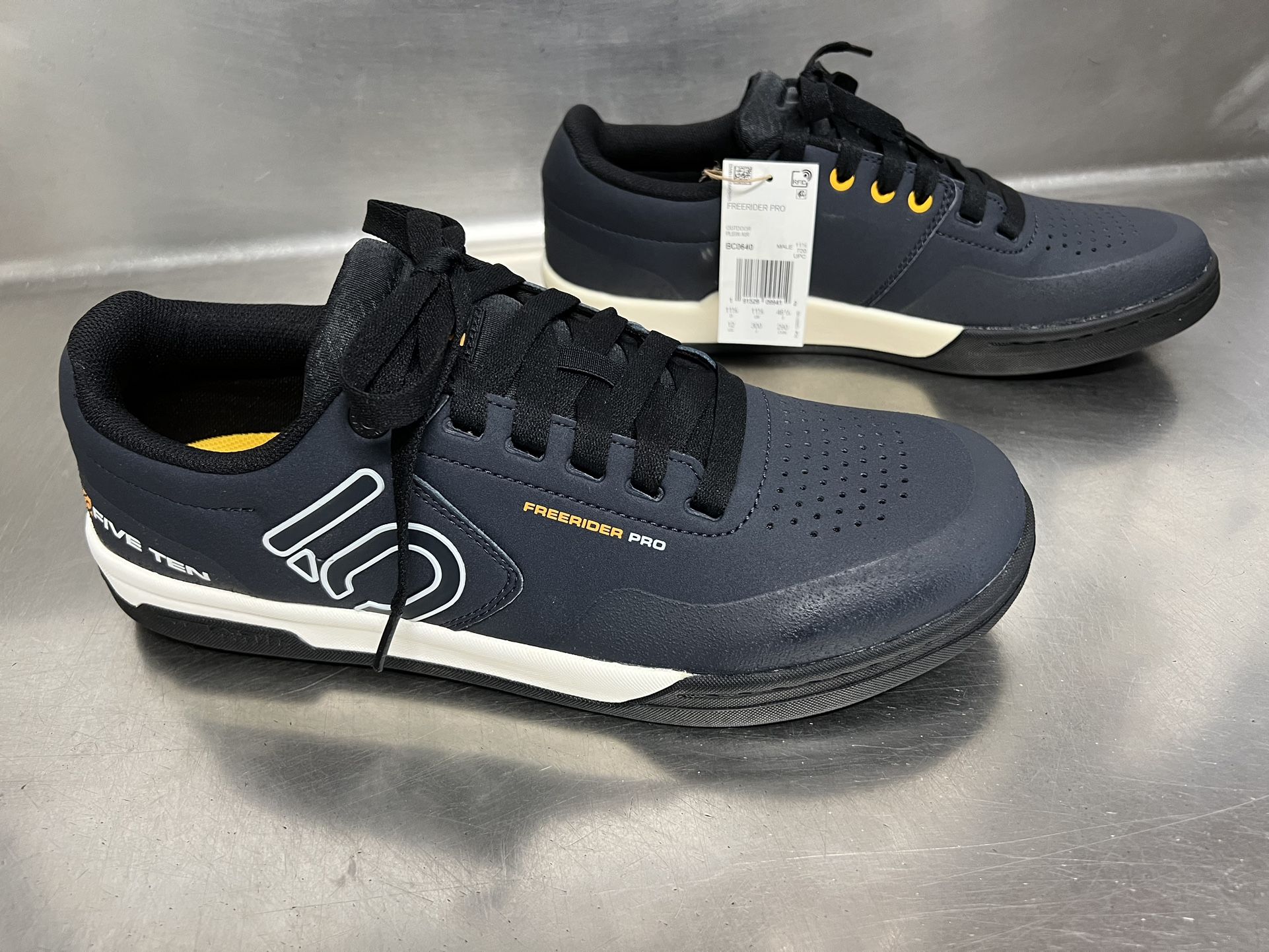 Adidas Five Ten Freerider Pro Mens Navy Gold Mountain Bike Shoes - Size 12 - NWT