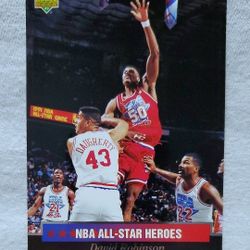 (Lot of 10 Cards ) 1992-93 Upper Deck NBA All-Star Heroes #21 David Robinson San Antonio Spurs WholeSale lot