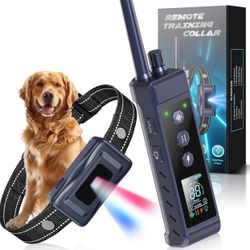 Shock Collar for Dogs - 4265ft Waterproof Training Collar with Flashing Light for Small Medium Large Dogs with Rechargeable Remote, Beep (1-8), Vibrat