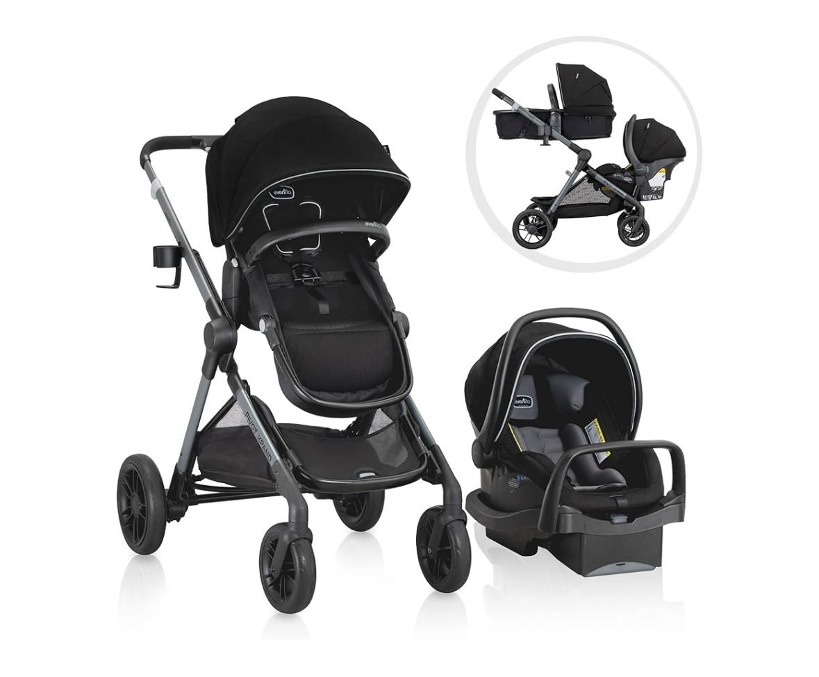 New EvenFlo Pivot Xpand Double Stroller