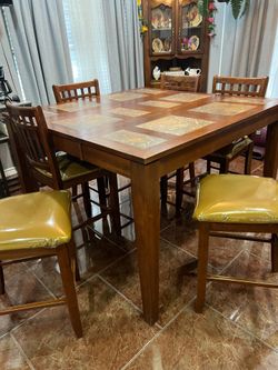 6 chair table