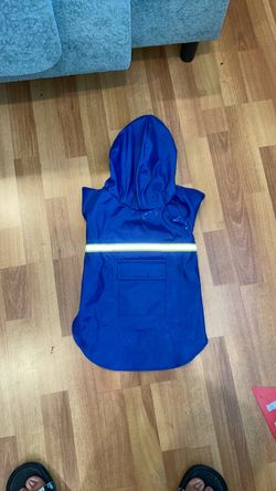 Blue Dog Raincoat with Hood