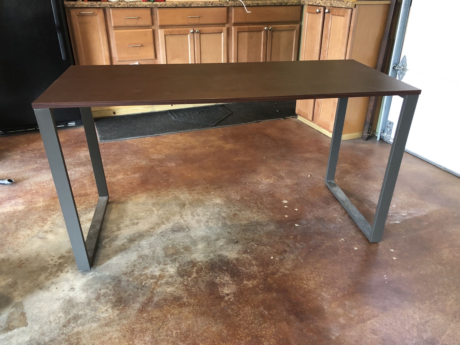 Desk- Metal And Wood