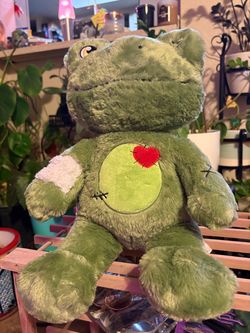Green Frog Plush Stuffed Animal with Heart