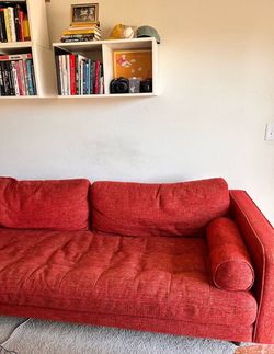 Burnt orange MCM couch
