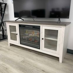 TV STAND WITH ELECTRIC FIREPLACE - [NEW]