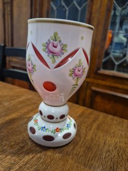 Bohemian glass goblet