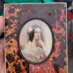 Antique Hand Painted Portrait 