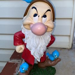 Disney Grumpy With Bluebirds Lawn Gnome