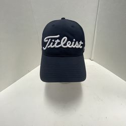 Titleist Pro V1 FJ Golf Hat Cap FootJoy Logo Mesh Back SnapBack - Navy Blue