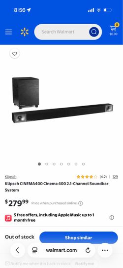 Klipsch Cinema 400 Soundbar – Dolby Audio & Bluetooth