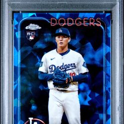 2024 TOPPS CHROME SAPPHIRE UPDATE SERIES #149 YOSHINOBU YAMAMOTO RC PSA 10 GEM MINT