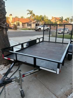 Utility Trailer  yb 2020 by Carson 12 X6.5x1 PINK  in my name Diamond plate flooring and NEW LED Lights