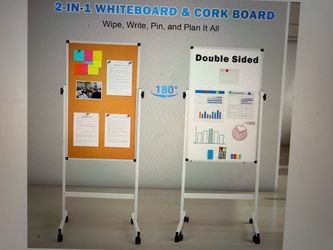 Brand new double sided whiteboard 24x40in