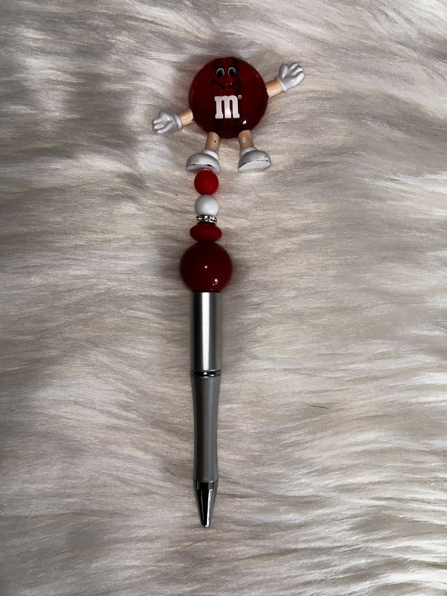 Red m&m Beaded Pen