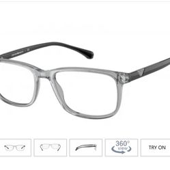 Emporio Armani EA3098 transparent gray prescription authentic eye wear eye glass