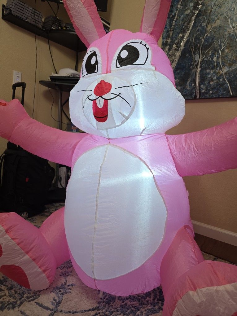 5 foot Halloween blow up rabbit decor