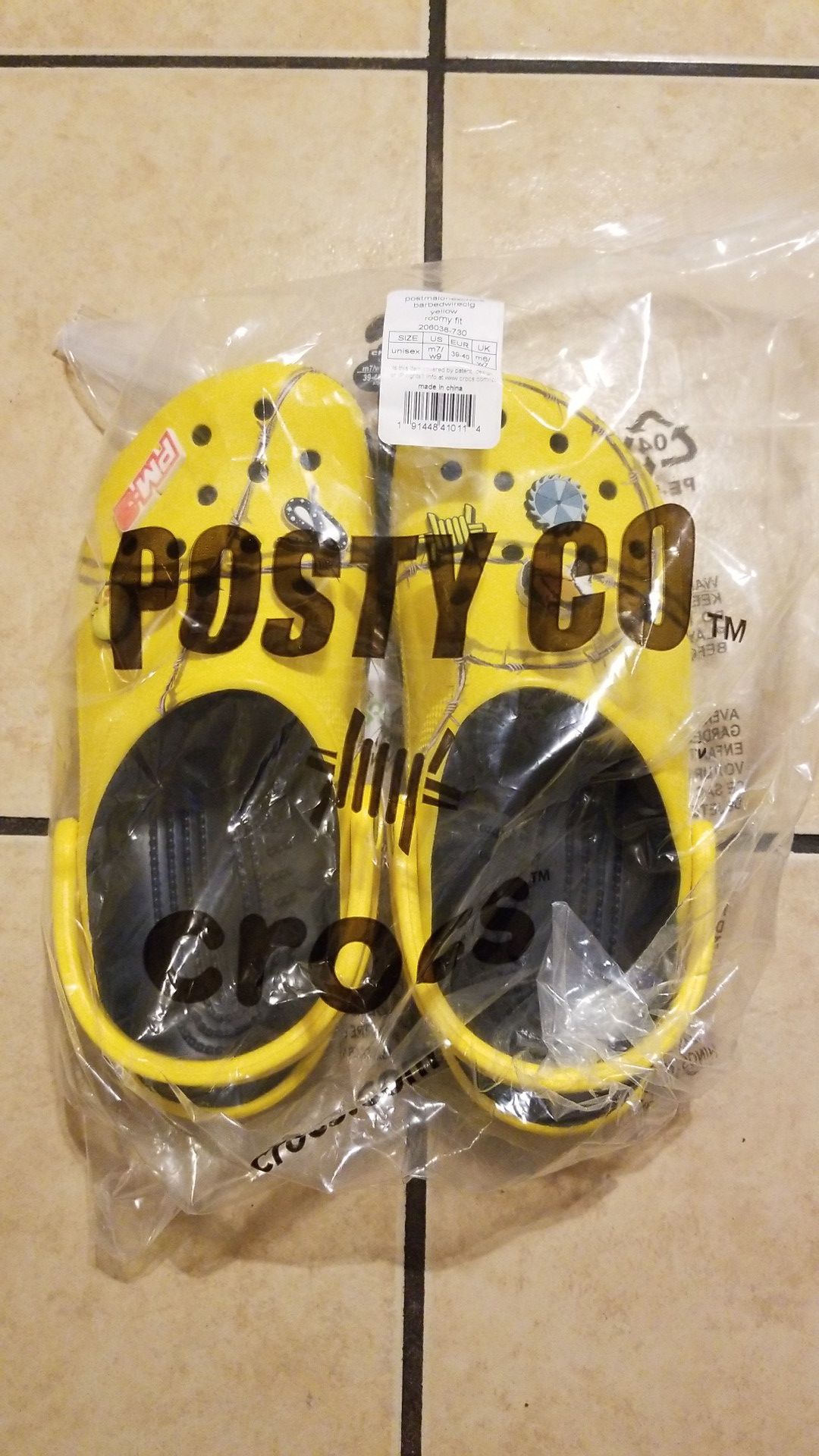 CROCS: POST MALONE X BARBED WIRE CLOG YELLOW Size: M7, W9 for Sale in  Phillips Ranch, CA - OfferUp