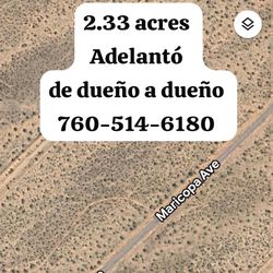 Terreno En Adelanto De Venta De Dueño A Dueño 2.33 Acres 