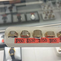 Men’s Diamond Rings Different Sizes And Prices 10kt And 14kt 