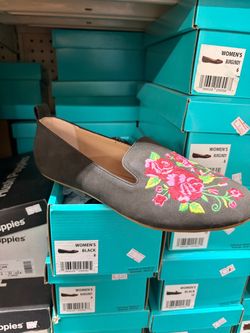 Floral Embroidered Slip-On Flat