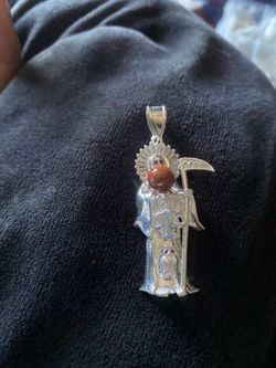 Dijes de la santa muerte plata 9.25