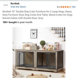 75” Dog Crate Furniture 