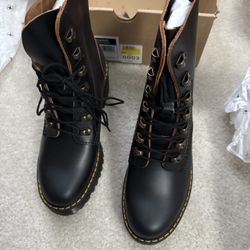 Brand New Dr Martens - Leona Black Leather Boot