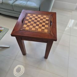 Wooden Chess/Game Table with Reversible Top