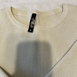 Cream Color Woman’s Sweater Top 
