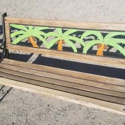 Palm Tree Park Bench (Refinished)