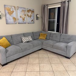 Beautiful Grey sectional couch from COSTCO