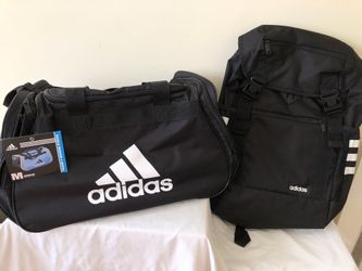 Adidas Backpack and Duffle Bag Pair