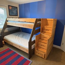 FREE Bunk Bed – Twin over Full with Stairs & Drawers