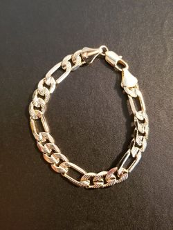 14k gold filled Figaro Bracelet with stamp