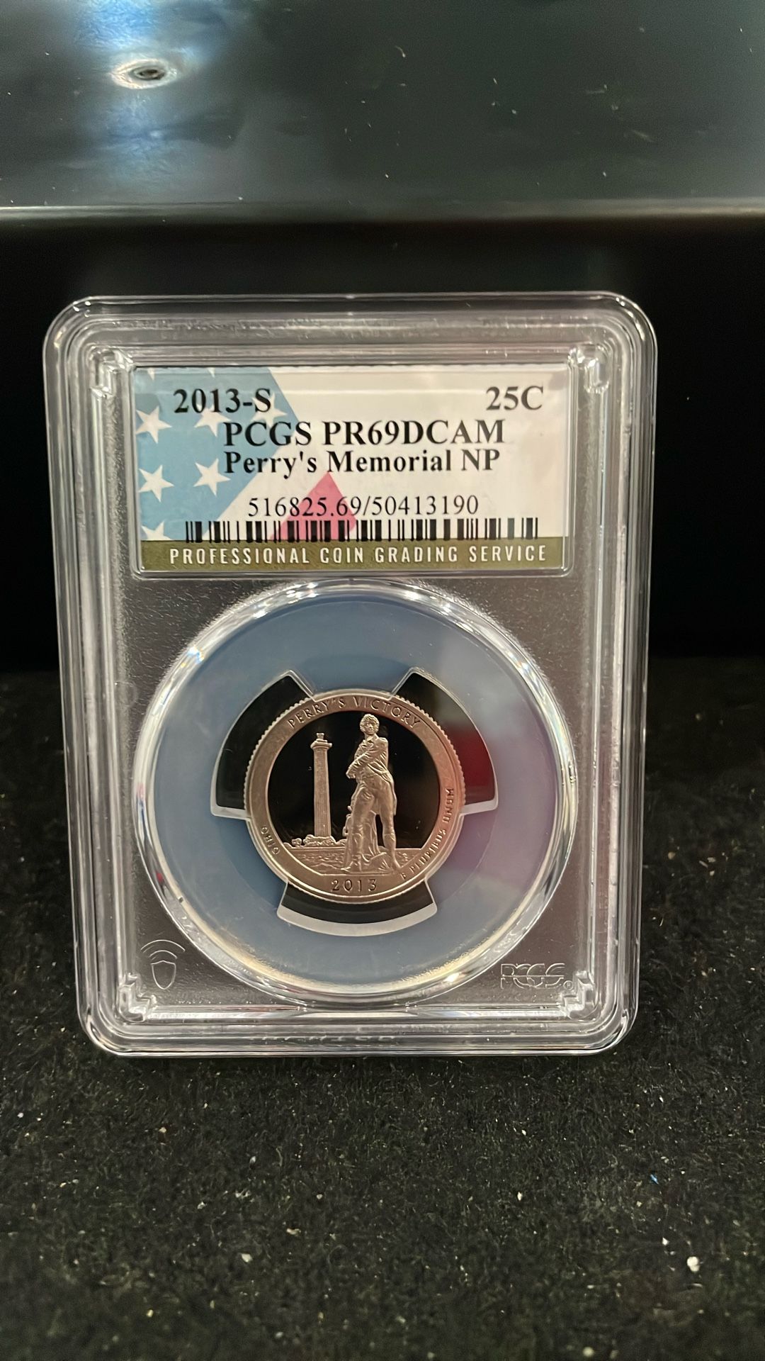 2013 S Gem Proof Perry’s Memorial NP Quarter Graded At PR69 With A Deep Cameo G-6
