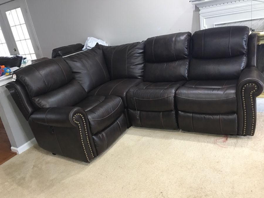 Brand new brown color power recliners sectional sofa set