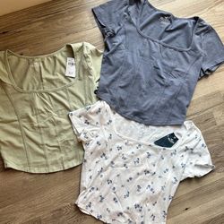 3-Hollister Baby tee’s! (Size L)